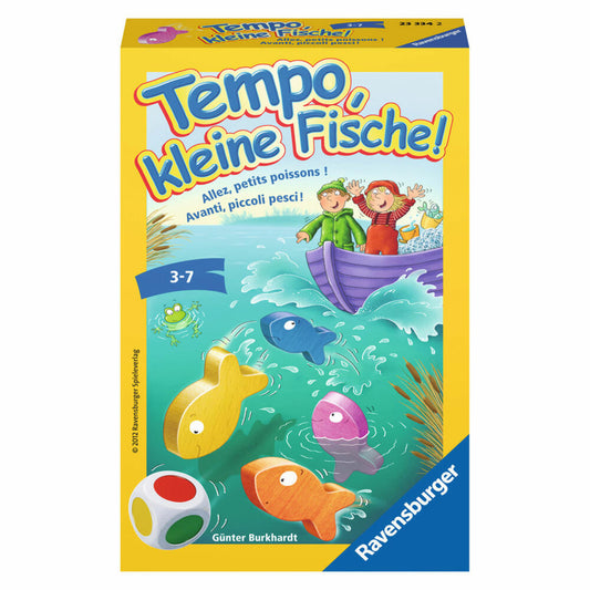 Ravensburger Mitbringspiele Tempo, Little Fishes!, Color Dice Game, Dice Game, Dice Running Game, Children's Game, Children's Game, 23334 2