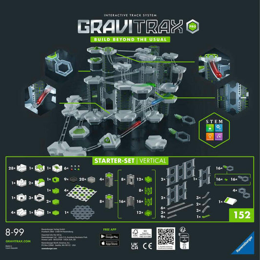 Ravensburger GraviTrax PRO Starter-Set Vertical, Interaktives Kugelbahnsystem, Kugelbahn, Kugel Bahn, 22426