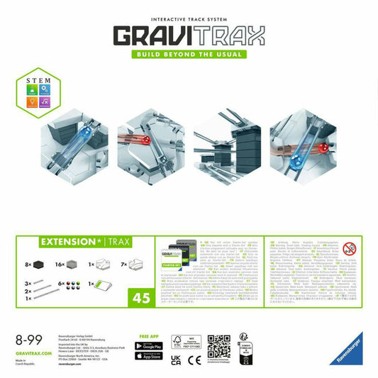 Ravensburger GraviTrax Extension Trax, Erweiterung, Interaktives Kugelbahnsystem, Kugelbahn, Zubehör, 22414