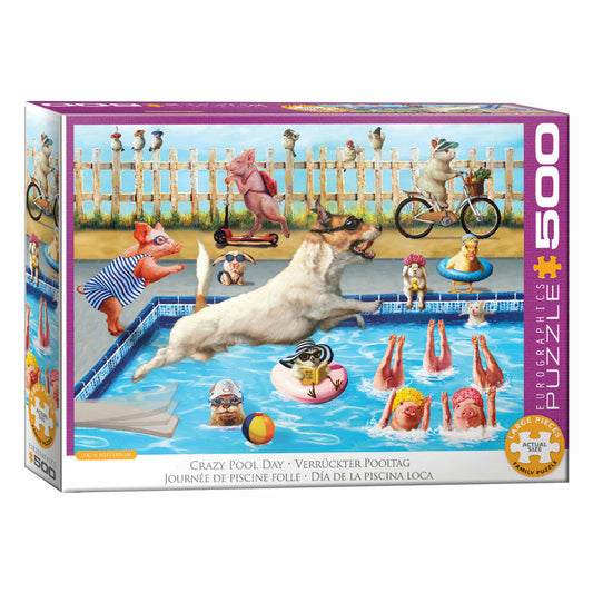 Eurographics Puzzle Verrückte Poolparty, 500 Teile, 68 x 48 cm, 6500-5878