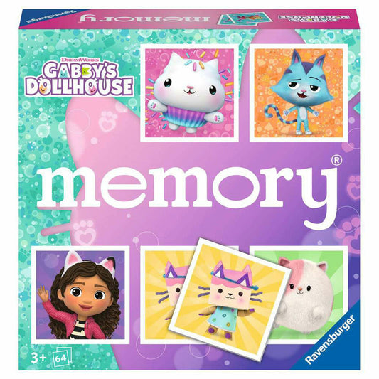 Ravensburger memory Gabbys Dollhouse, Memospiel, Suchspiel, Kinder, 22596