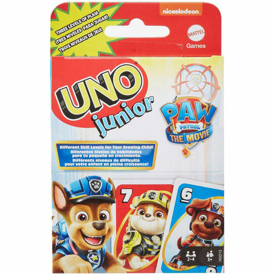 Mattel UNO Junior Paw Patrol, card game, children's game, family game, from 3 years, HGD13