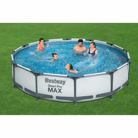 Bestway Deutschland GmbH Steel Pro Max Frame Pool Set, round, with filter pump 366 x 76 cm