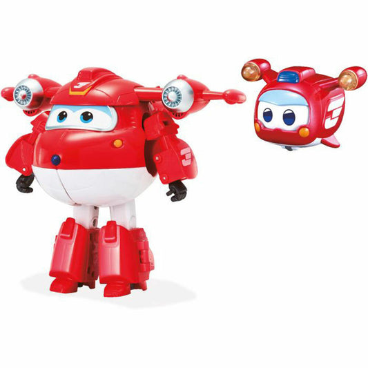 Super Wings TRANSFORMING supercharged Jett+Super Pet Jett