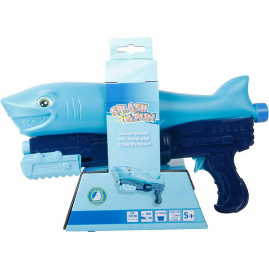 Splash&amp;Fun Splash &amp; Fun Water Pistol Shark Pump and Shooting Function, 33 cm