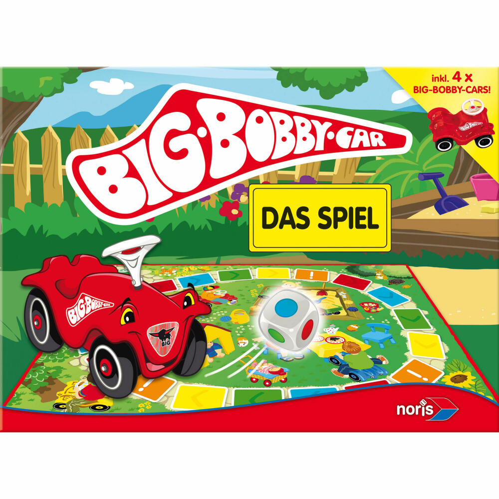 Noris BIG Bobby Car Das Spiel, Rennspiel, Autorennen, Würfelspiel, Brettspiel, Kinder, Spiel, 606013790