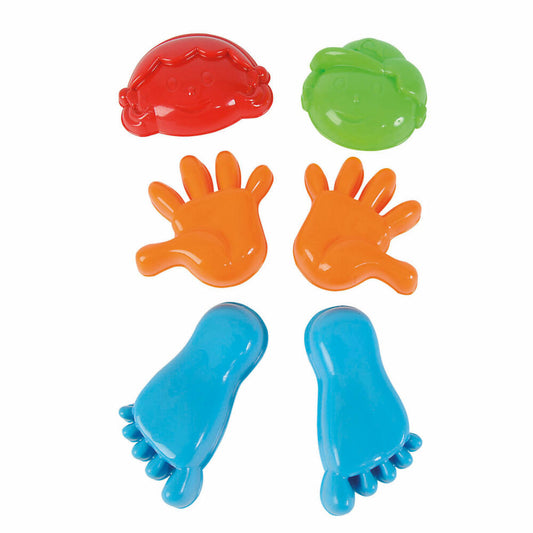 Simba 6 Sandformen Körperteile, Formen, Sandspielzeug, Förmchen, Sandkasten Zubehör, Spielzeug, 107103754