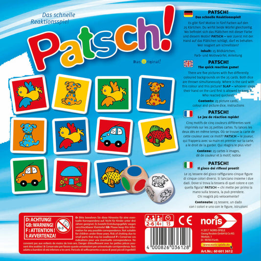 Noris Patsch, Kartenspiel, Reaktionsspiel, Würfelspiel, Gesellschaftsspiel, Kinder, Spiel, 606013612