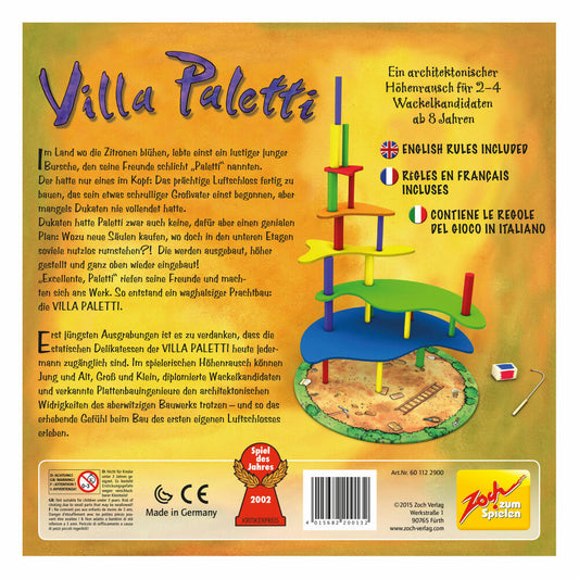 Zoch Villa Paletti, Bauspiel, Geschicklichkeitsspiel, Gesellschaftsspiel, Kinder, Spiel, 601122900