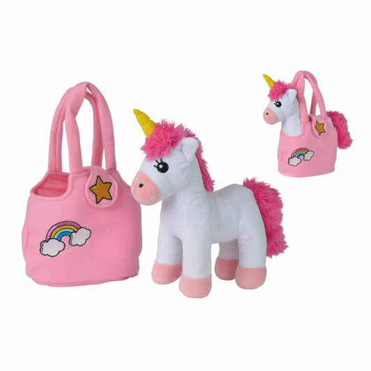 Simba Steffi Love Girls Einhorn mit Tasche, Plüschtier, Plüsch Einhorn, mit Tragetasche, Spielzeug, 28 cm, 105560064