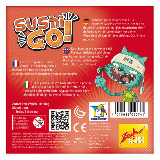 Zoch Sushi Go, Kartenspiel, Legespiel, Kinder Spiel, Gesellschaftsspiel, Rechenspiel, 601105074
