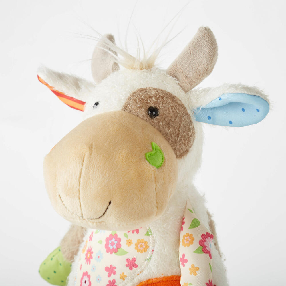 sigikid Patchwork Sweety Kuh, Kuscheltier, Plüschtier, Stofftier, Polyester, 30 cm, 42839