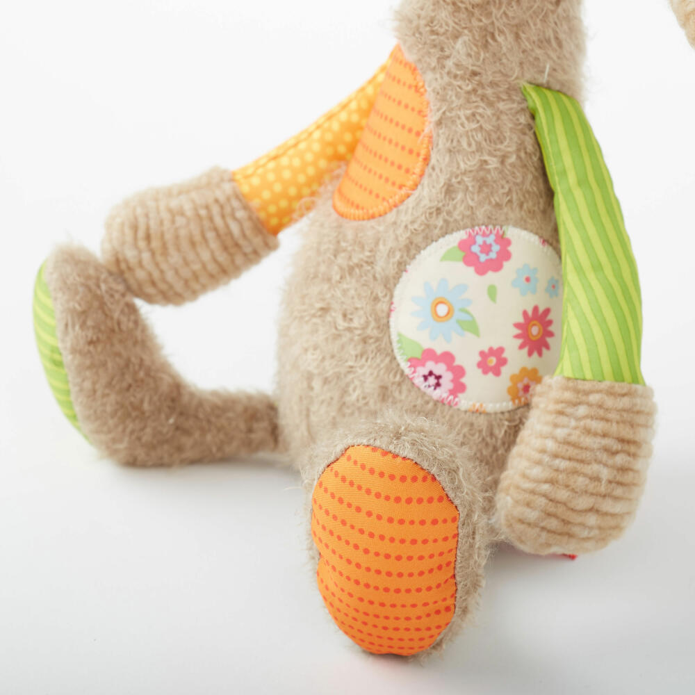 sigikid Patchwork Sweety Hund, Kuscheltier, Plüschtier, Stofftier, Polyester, 32 cm, 42845