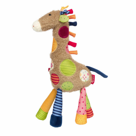 sigikid Patchwork Sweety Giraffe, cuddly toy, plush toy, stuffed toy, polyester, 36 cm, 42837