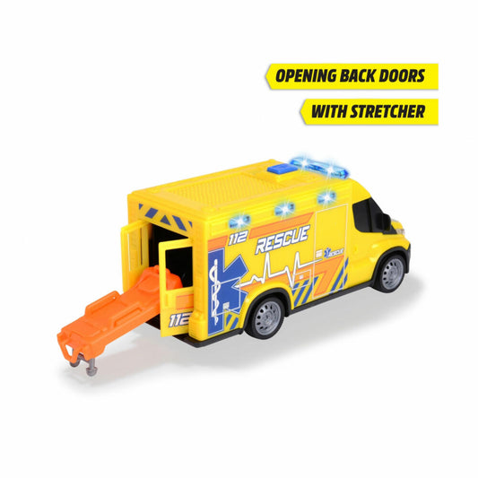 Dickie Toys Iveco Daily Ambulance, Krankenwagen, Rettungs-Fahrzeug, Spielzeug, 203713014