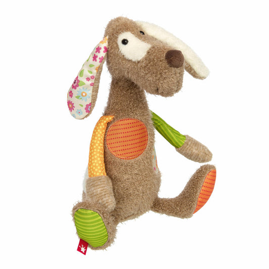 sigikid Patchwork Sweety Hund, Kuscheltier, Plüschtier, Stofftier, Polyester, 32 cm, 42845