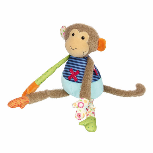 sigikid Patchwork Sweety Affe, Kuscheltier, Plüschtier, Stofftier, Polyester, 41 cm, 42836