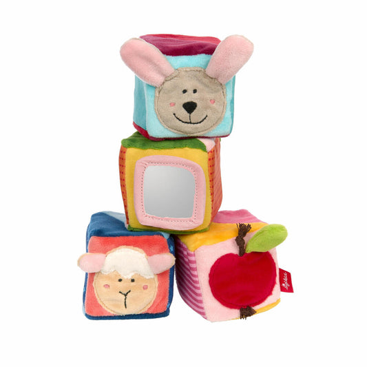 sigikid PlayQ Imagine Würfel Set, 4-tlg., Stoffwürfel, Greifspielzeug, Stoffspielzeug, Spielzeug, 42782