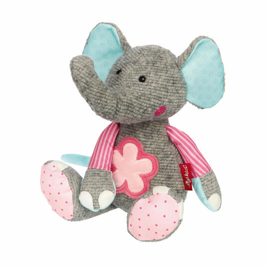 sigikid Patchwork Sweety Elefant, Kuscheltier, Plüschtier, Stofftier, Polyester, 31 cm, Rosa, 42846