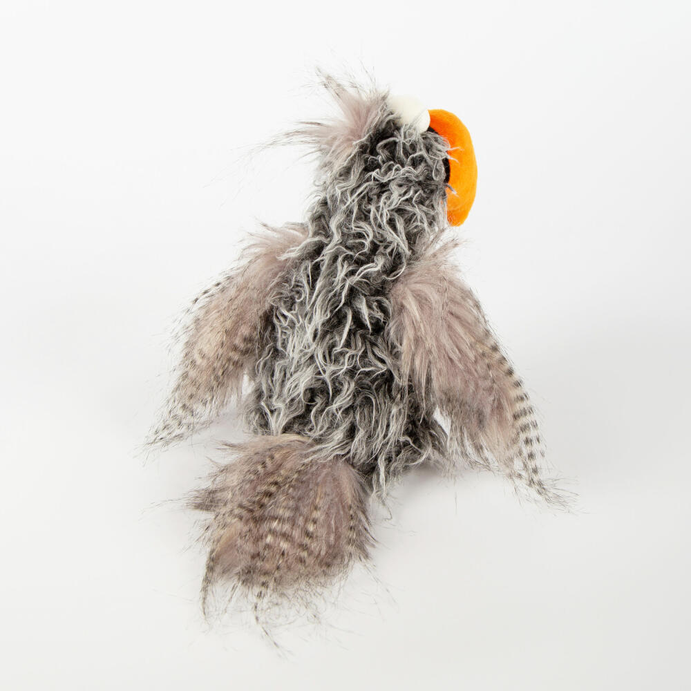 sigikid Slow Flyer Slow Kikeriki, Kuscheltier, Stofftier, Schmusetier, Grau, 18 cm, 42976