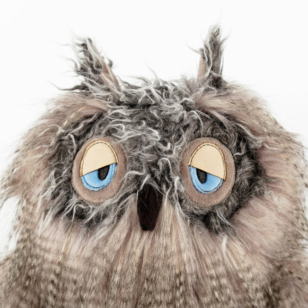 sigikid Miss Night Owl Kikeriki, Kuscheltier, Stofftier, Schmusetier, Grau, 27 cm, 42978