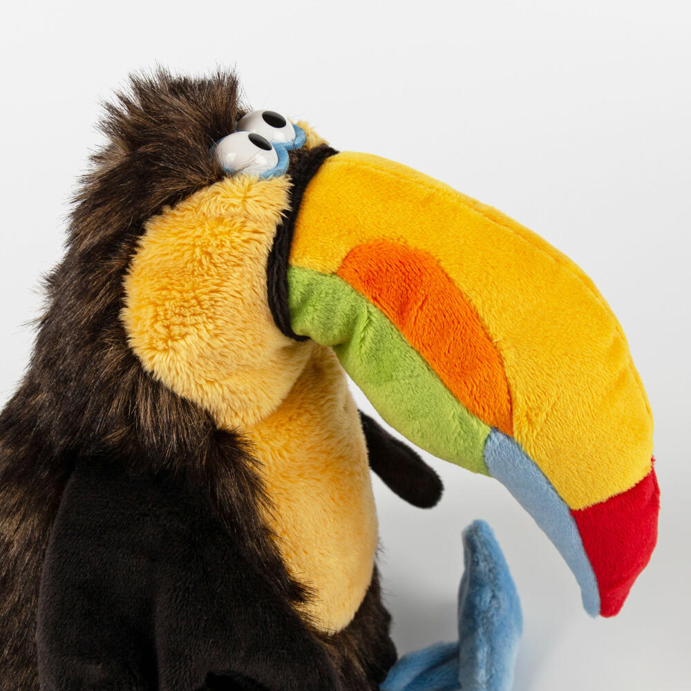 sigikid Chakka Tukan Kikeriki, Kuscheltier, Stofftier, Schmusetier, Braun, 24 cm, 42977