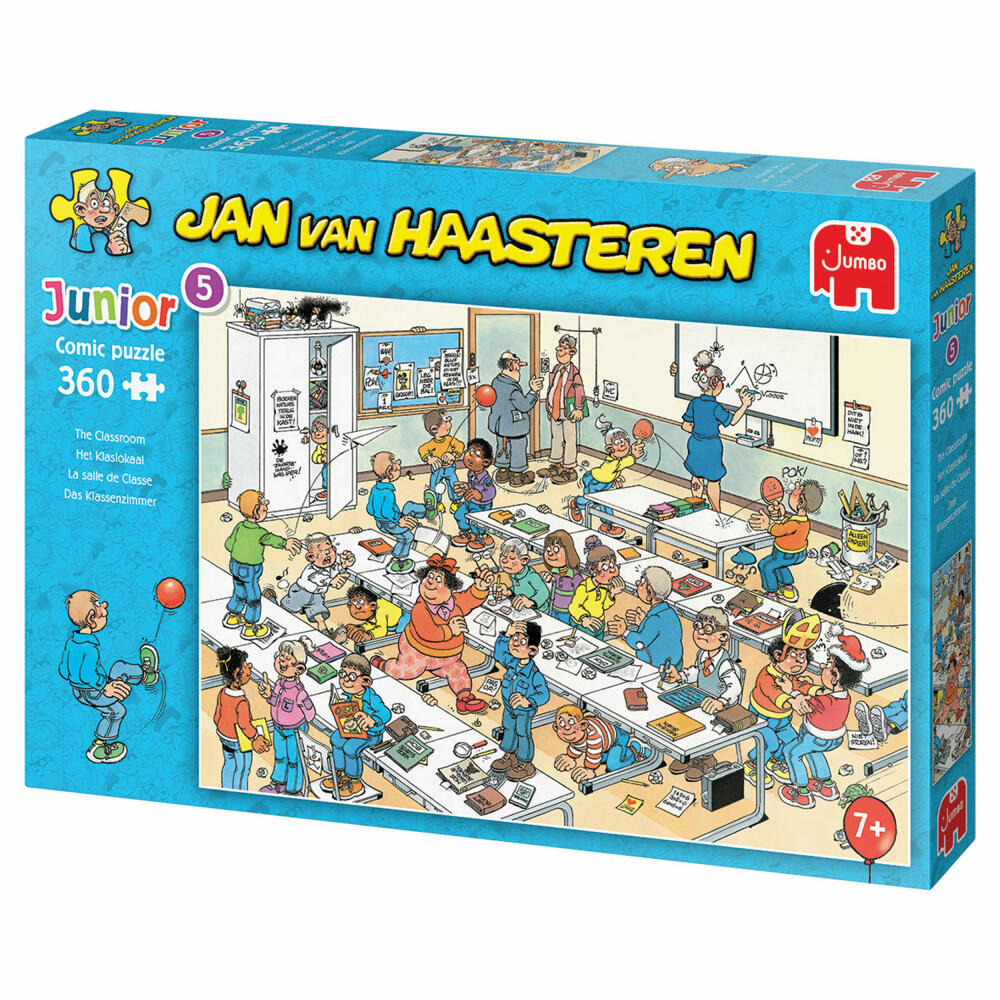 Jumbo Spiele Jan van Haasteren Junior Klassenzimmer, Kinderpuzzle, Kinder Puzzle, Legespiel, 360 Teile, 20062