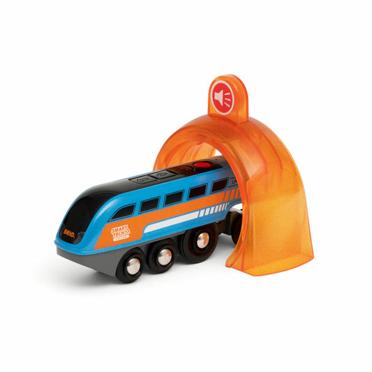 Brio Smart Tech Sound Locomotive with Recording Function, Battery-Powered Locomotive, Railway, Train, Wooden Toy, Wooden Toy, 33971