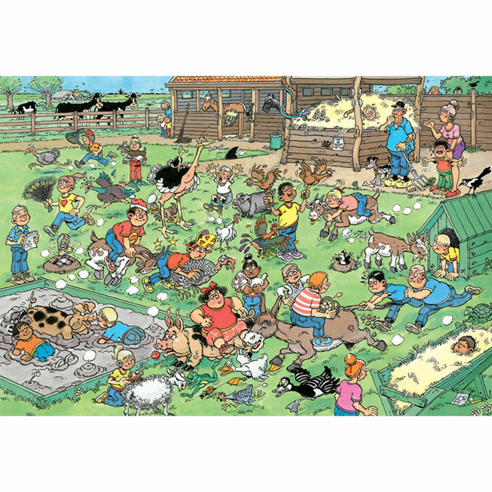 Jumbo Spiele Jan van Haasteren Junior Streichelzoo, Kinderpuzzle, Kinder Puzzle, Legespiel, 360 Teile, 20063