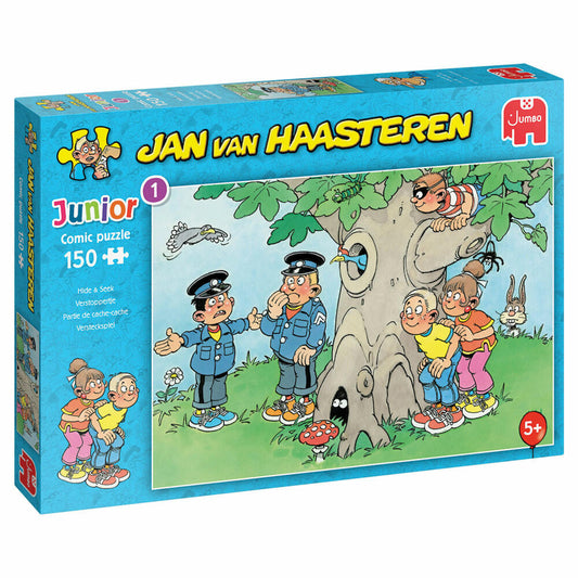 Jumbo Spiele Jan van Haasteren Junior Versteckspiel, Kinderpuzzle, Kinder Puzzle, Legespiel, 150 Teile, 20058