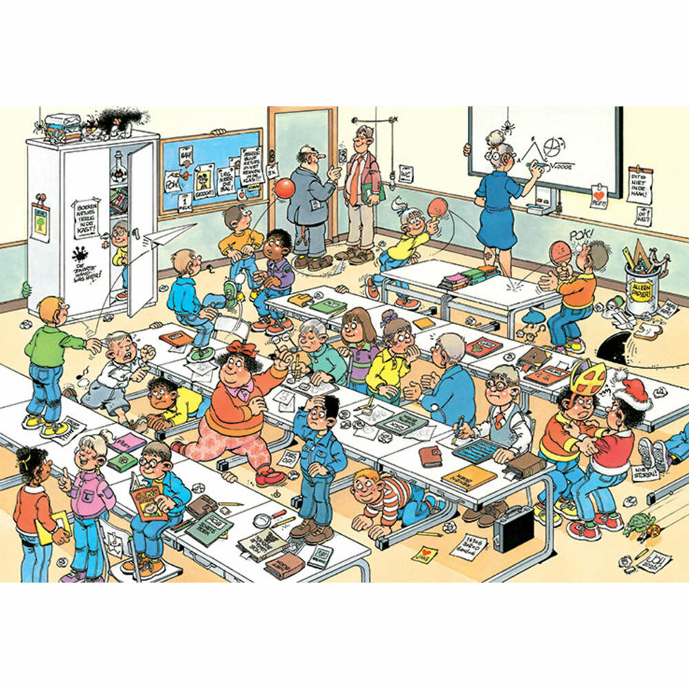 Jumbo Spiele Jan van Haasteren Junior Klassenzimmer, Kinderpuzzle, Kinder Puzzle, Legespiel, 360 Teile, 20062