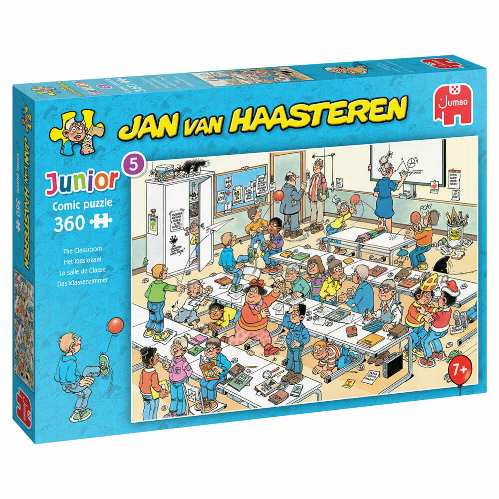 Jumbo Spiele Jan van Haasteren Junior Klassenzimmer, Kinderpuzzle, Kinder Puzzle, Legespiel, 360 Teile, 20062