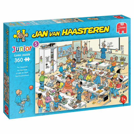 Jumbo Spiele Jan van Haasteren Junior Klassenzimmer, Kinderpuzzle, Kinder Puzzle, Legespiel, 360 Teile, 20062