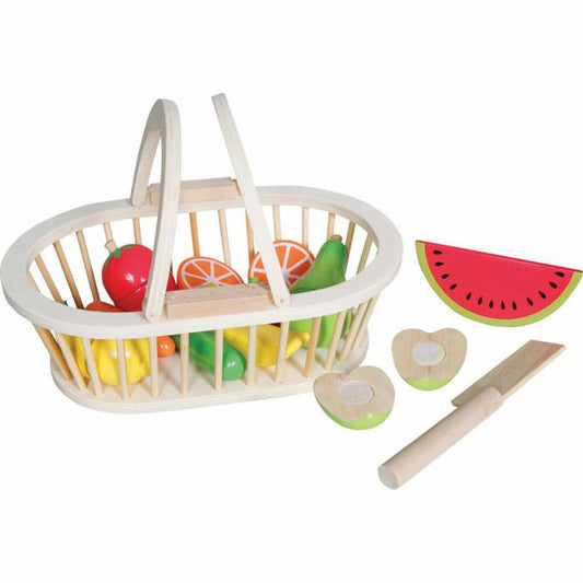 SpielMaus Wooden Fruit Basket 13-piece