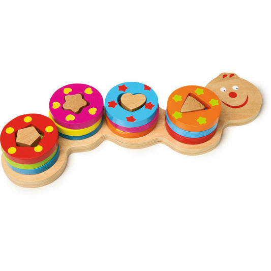 Legler small foot Steckpuzzle Formen Raupe, ab 12 Monate, 8145