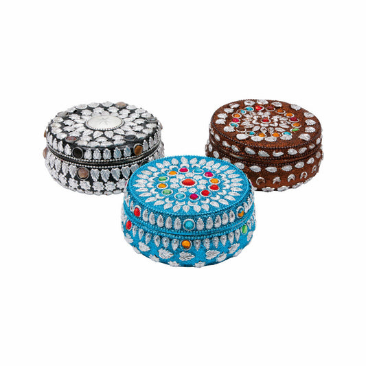 small foot jewelry box, round