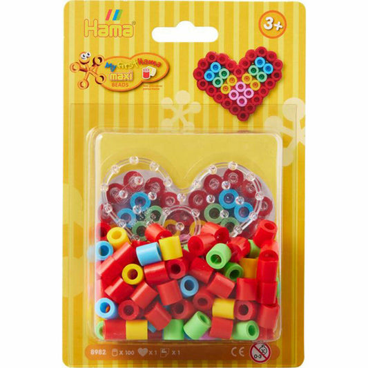 HAMA kleines Sortiment mit Maxiperlen und Stiftplatte