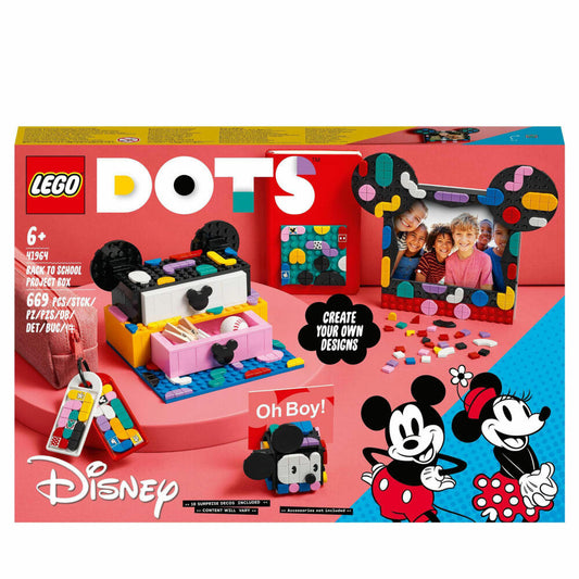 LEGO DOTS Micky & Minnie Kreativbox, 669-tlg., Bauset, Konstruktionsset, Bausteine, ab 6 Jahre, 41964