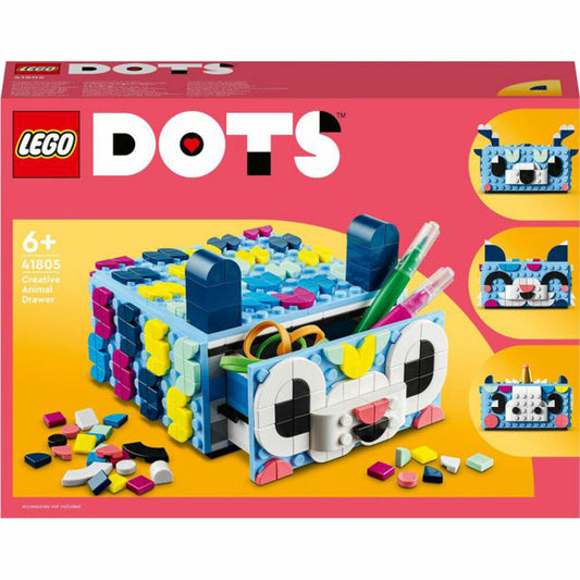 LEGO DOTS Tier-Kreativbox mit Schubfach, 643-tlg., Bauset, Konstruktionsset, Bausteine, ab 6 Jahre, 41805