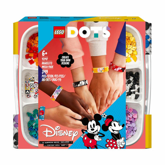 LEGO DOTS Mickys Armband-Kreativset, 349-tlg., Bauset, Konstruktionsset, Bausteine, ab 6 Jahre, 41947