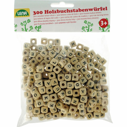 Lena wooden letter cube beads 300 pieces