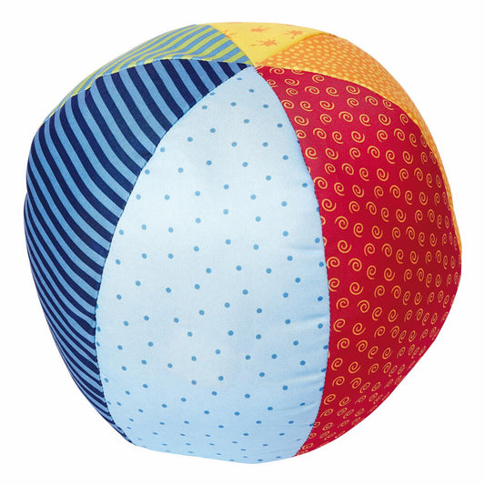 sigikid PlayQ Softball Groß, Stoffball, Spielball, Greifling, Babyspielzeug, Baby Spielzeug, Baumwolle, Ø 19 cm, 49581
