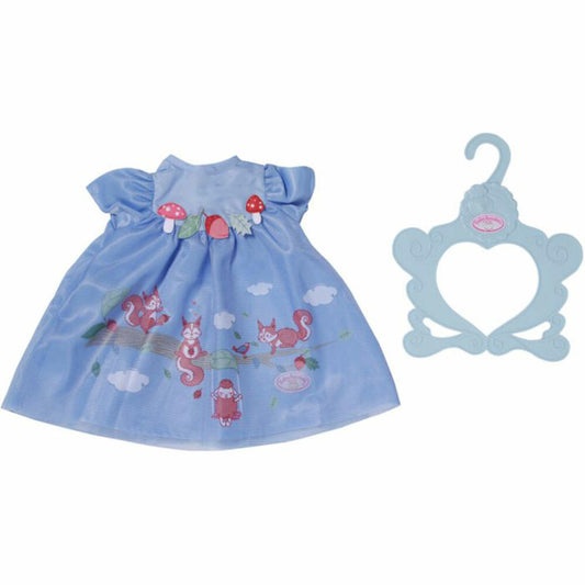 Zapf Creation Baby Annabell Dress Blue Squirrel, Doll Clothes, Clothes Doll, 43 cm, 709610