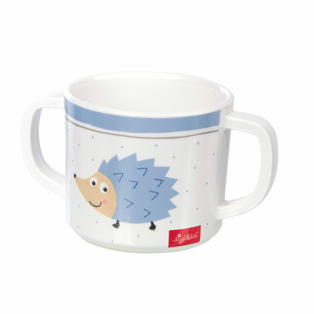 sigikid Melamine Set Hedgehog, 5-pcs., Plate, Cup, Fork, Spoon, Bowl, Cutlery, Children, Blue, 24981