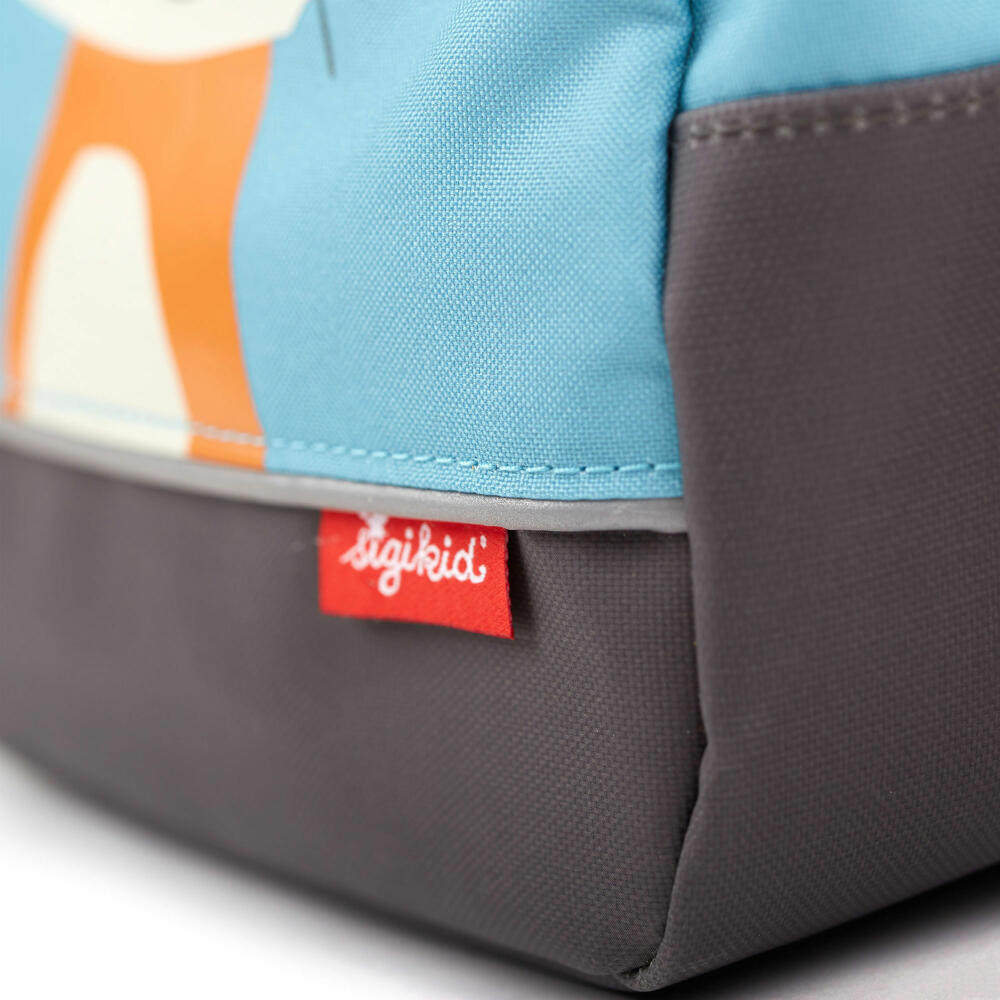 sigikid Mini Rucksack Fuchs, Kinderrucksack, Kindergartentasche, Kinder Tasche, Kindergarten, Polyester, Blau / Orange, 3.6 L, 25053