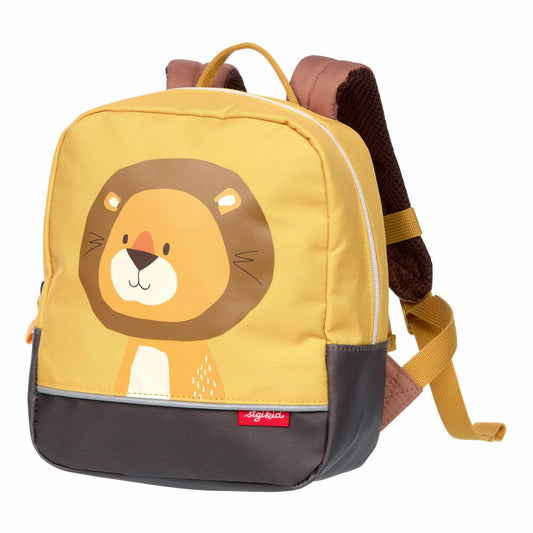 sigikid Mini Rucksack Löwe, Kinderrucksack, Kindergartentasche, Kinder Tasche, Kindergarten, Polyester, Gelb, 3.6 L, 25116