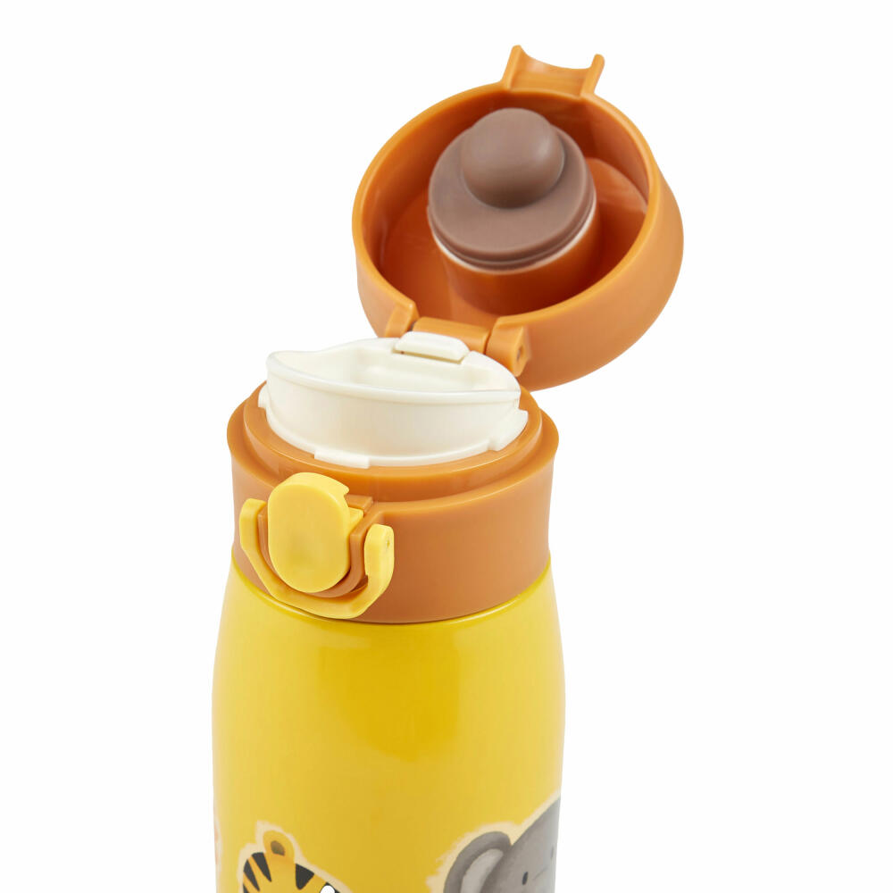 sigikid Isolierflasche Zoo On Tour, Trinkflasche, Kindertrinkflasche, Kinder Flasche, Wasserflasche, Gelb, 420 ml, 25095