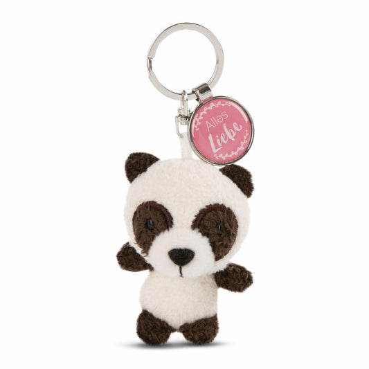 NICI Messenger Panda Schlüsselanhänger, mit Anhänger Alles Liebe, Schlüssel Anhänger, Glücksbringer, 7 cm, 47535