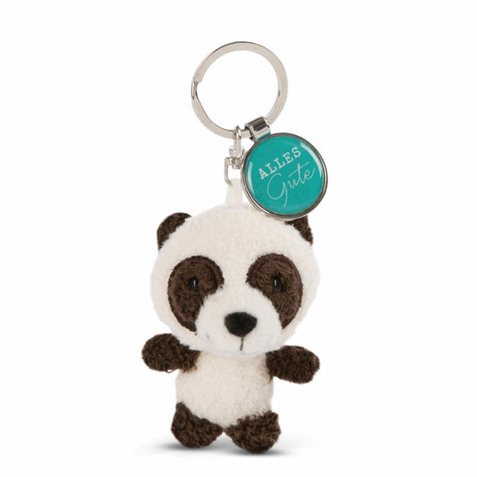 NICI Messenger Panda Schlüsselanhänger, mit Anhänger Alles Gute, Schlüssel Anhänger, Glücksbringer, 7 cm, 47536