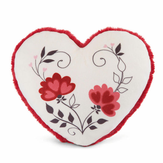 NICI Love Classic Kissen Love Hase in Herzform, Kuschelkissen, Kopfkissen, Dekokissen, 25 x 22 cm, 47483